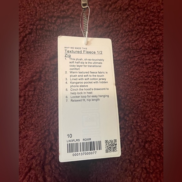 Lululemon textured 1/2 fleece - Picture 2 of 3